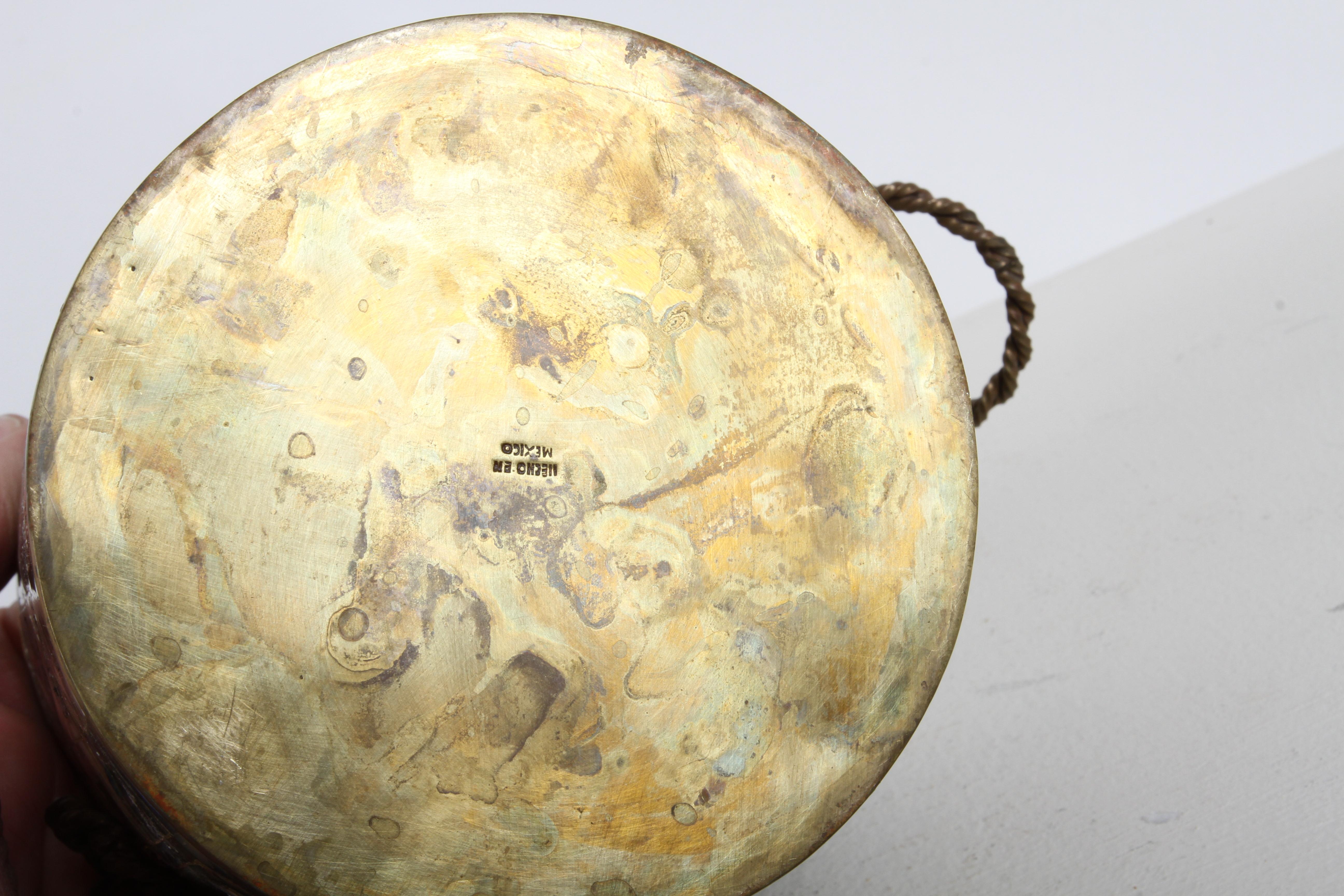 Vintage 1950s Taxco Mexico Los Castillo Abalone Shell & Brass Bar Service Set im Angebot 10