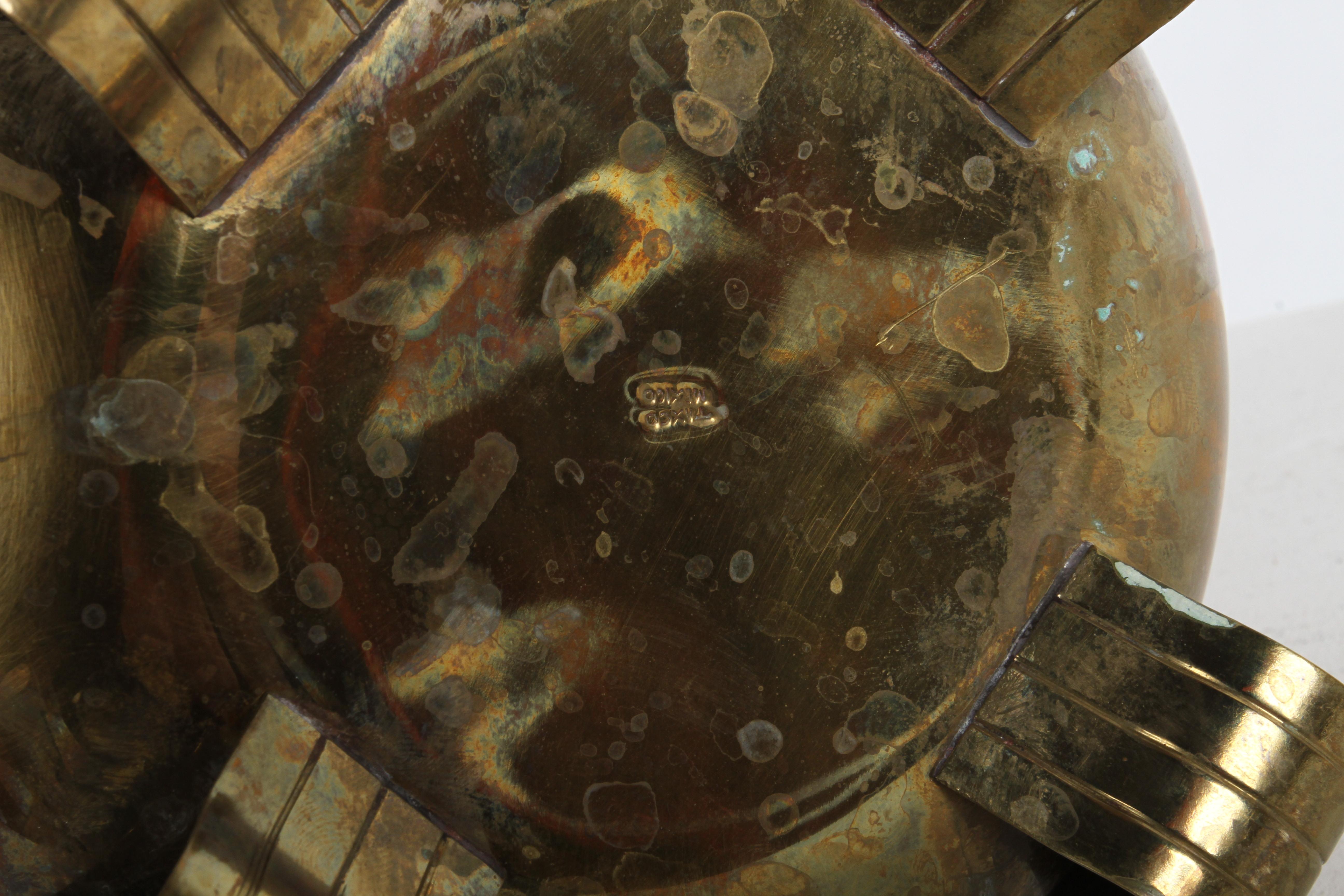 Vintage 1950s Taxco Mexico Los Castillo Abalone Shell & Brass Bar Service Set im Angebot 1