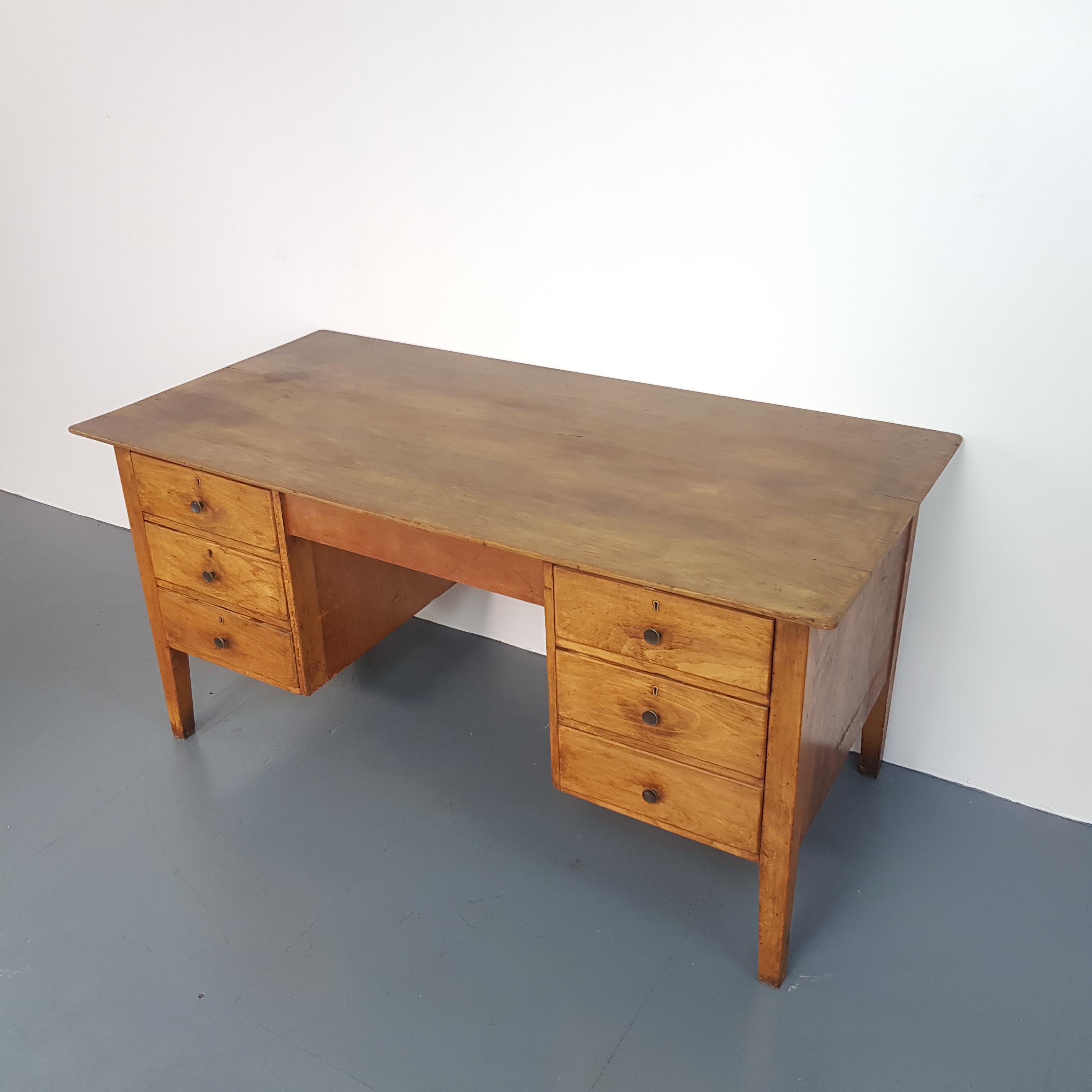 vintage teacher's desk