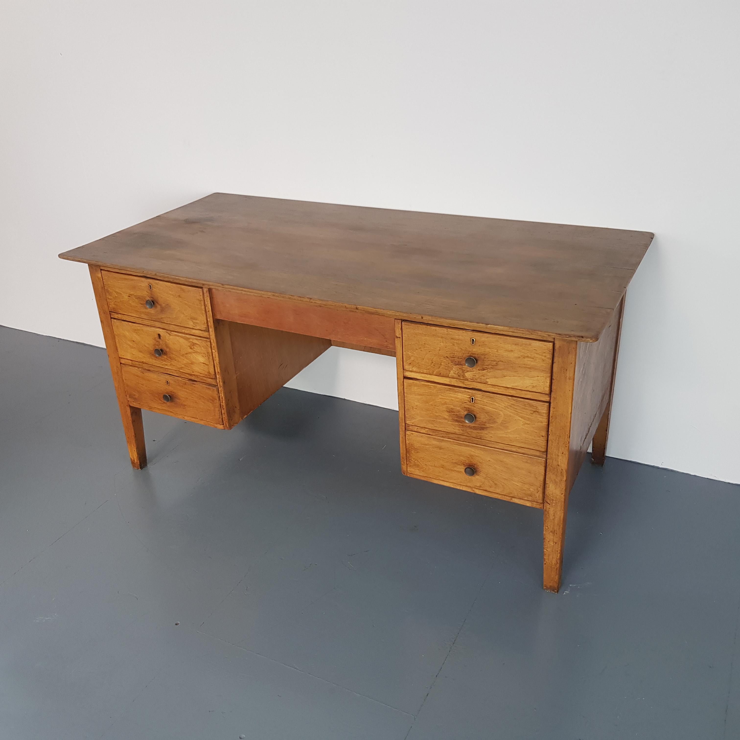 vintage teachers desk