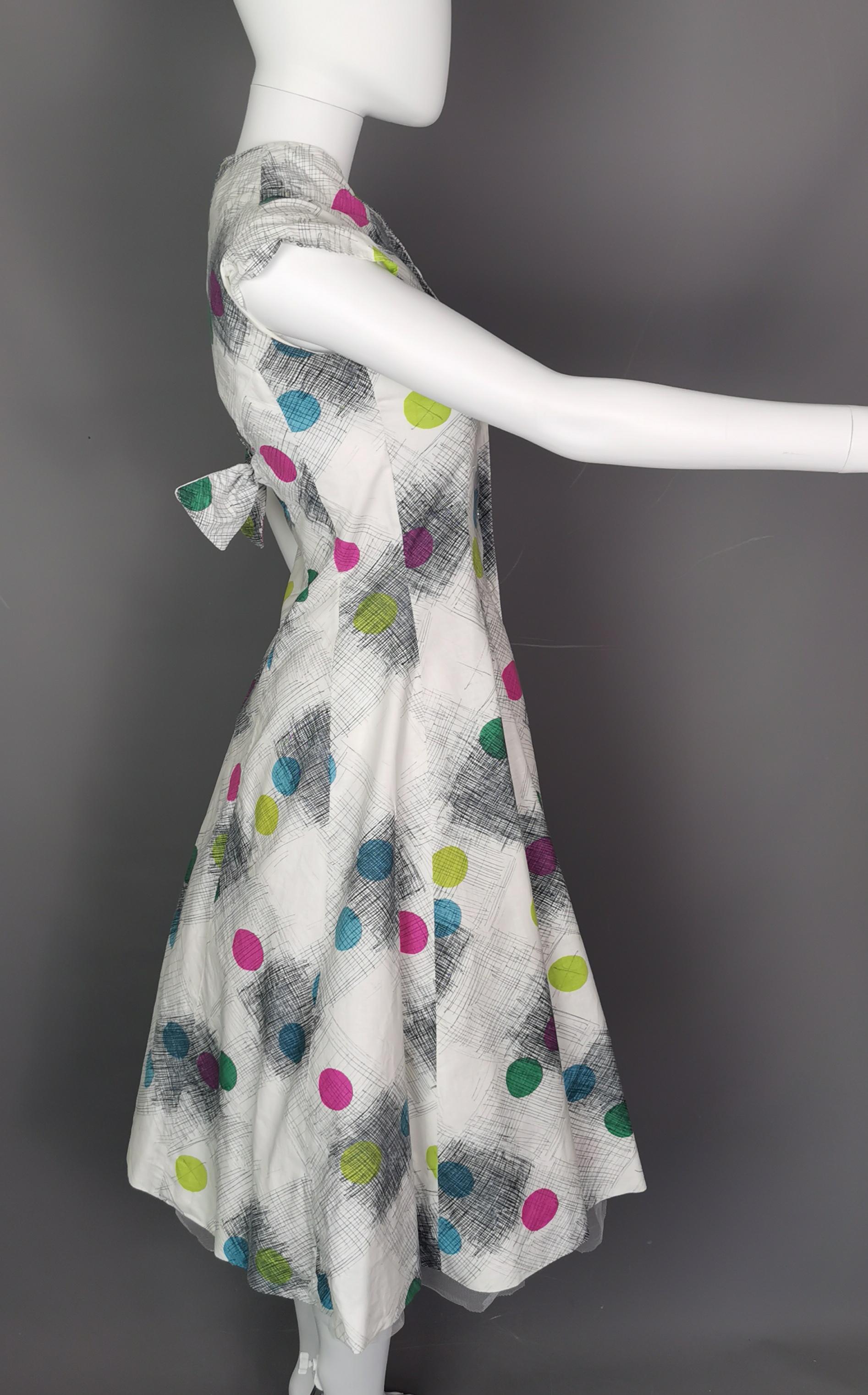 Vintage 1950s Two piece dress, space age  For Sale 3
