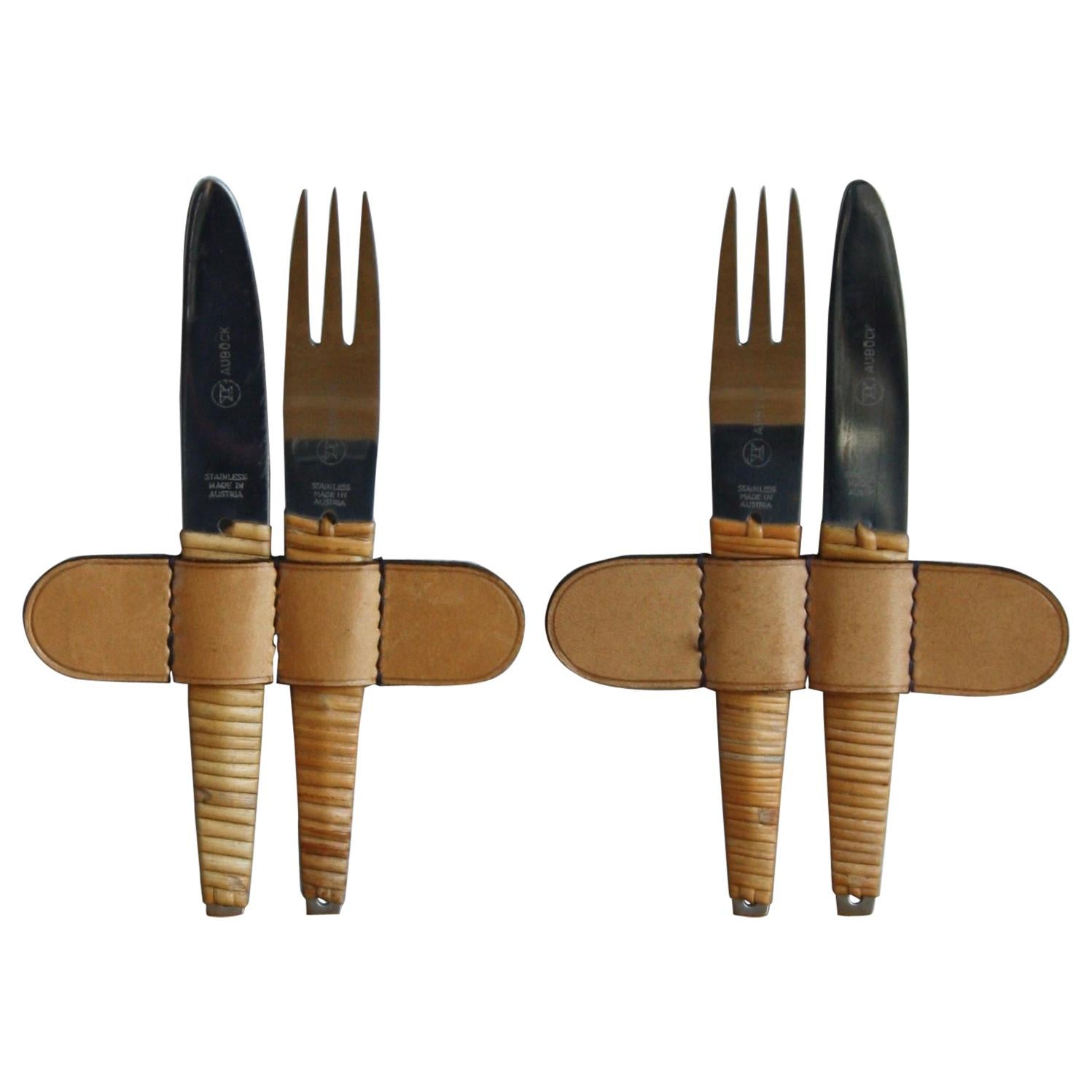 Vintage 1950s Two Sets of Knives and Forks Carl Auböck