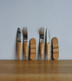 Vintage 1950 Due set di coltelli e forchette Carl Auböck