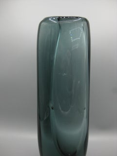 Vintage 1950's Vicke Lindstrand For Kosta Swedish Art Glass Asymmetrical Vase