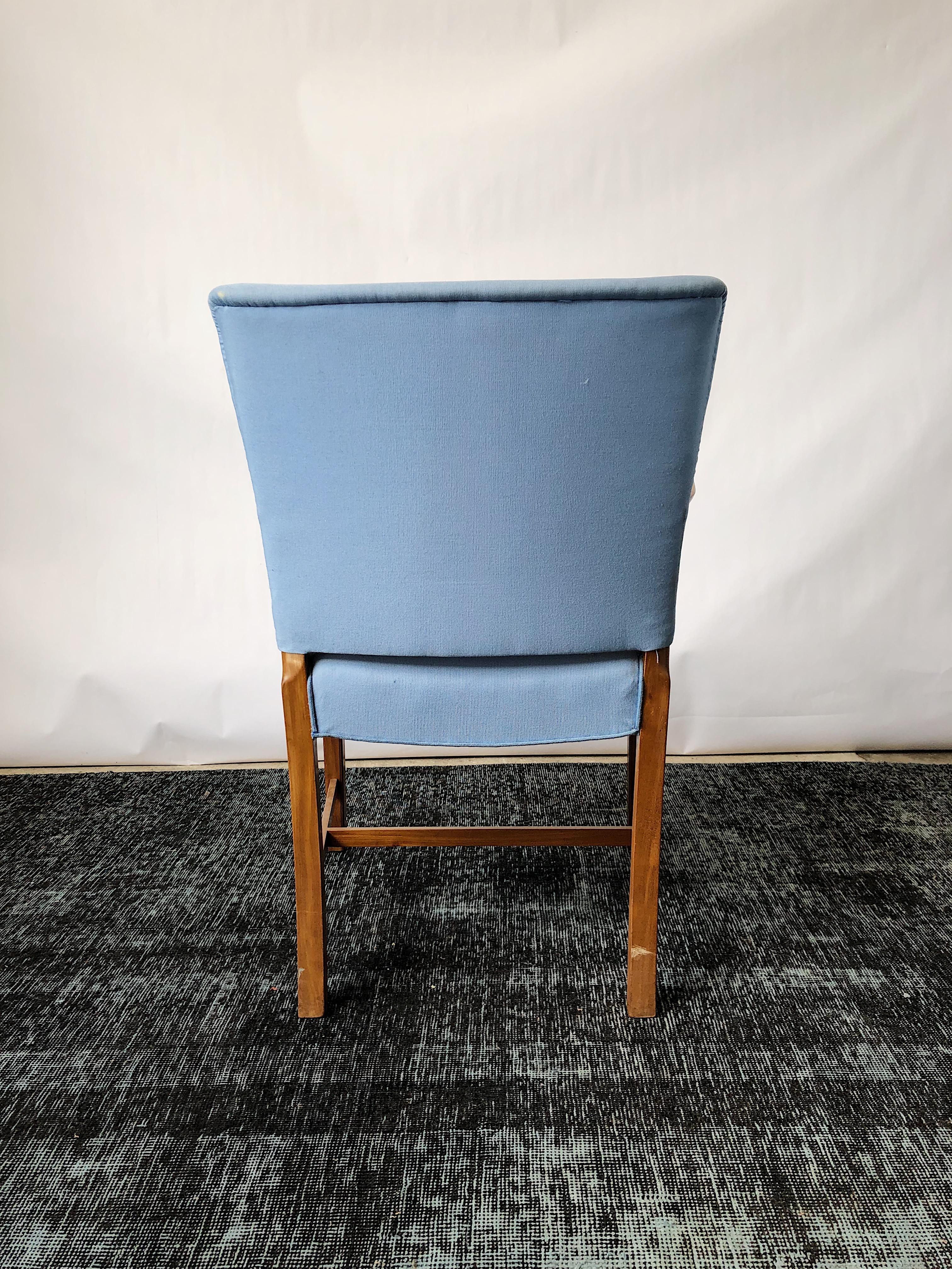 Vintage 1950s Walnut Armchairs 3