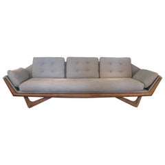 Vintage 1950s Walnut Gondola Sofa by Adrian Pearsall for Craft Associates