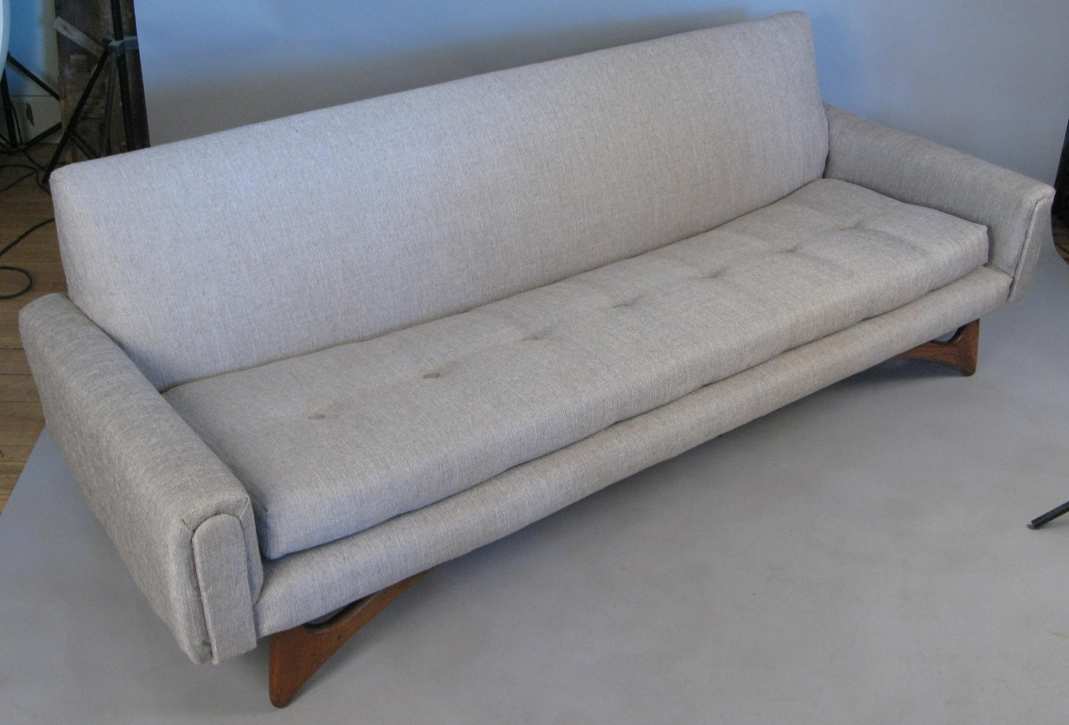 Mid-20th Century Vintage 1950s Walnut Sofa by Adrian Pearsall