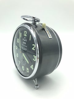 Vintage 1950s Extra Large Alarm Clock Made by Wehrle of Germany