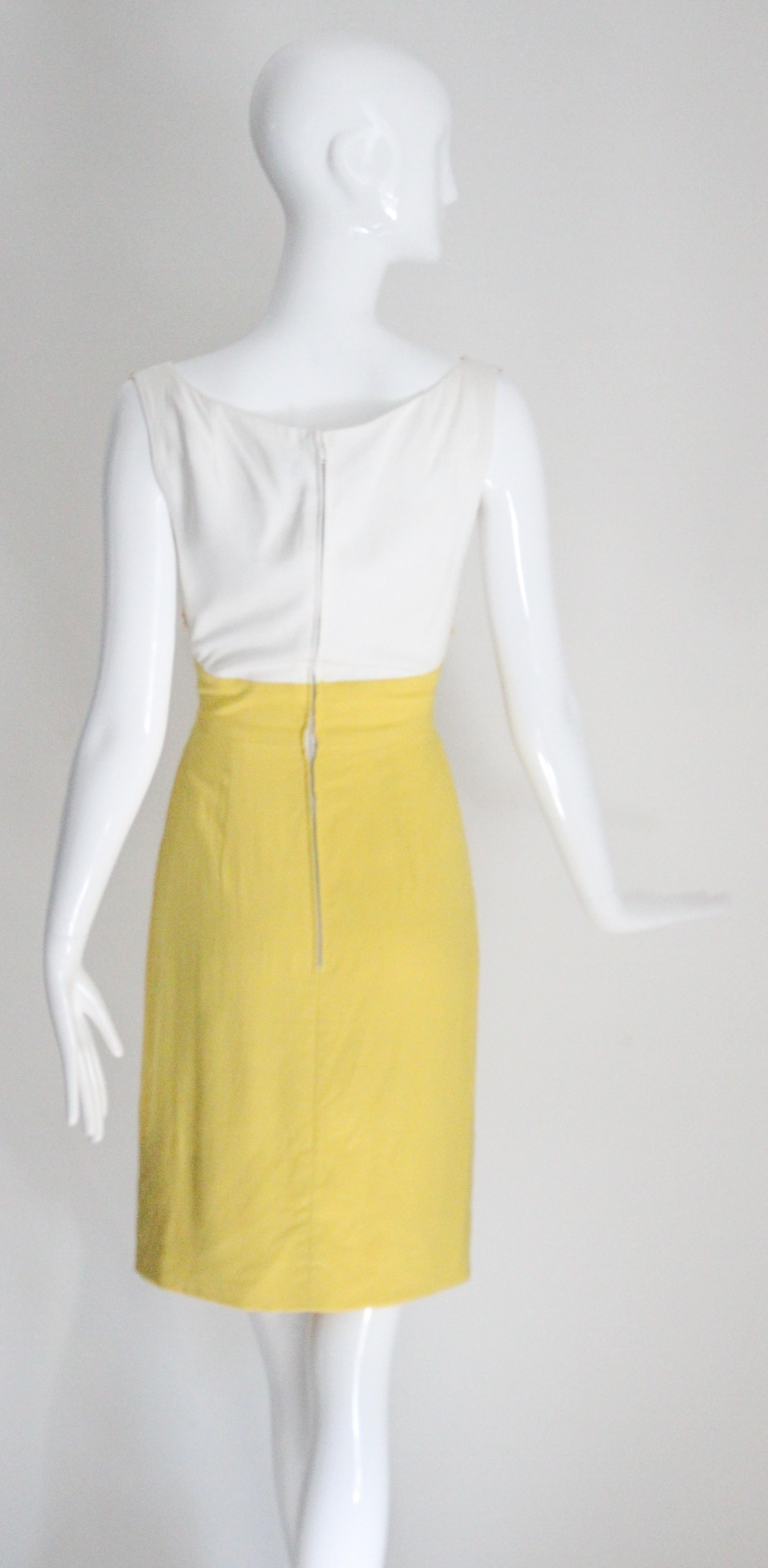 Vintage 1950's Yellow Dress and Jacket Set Lisbeth Wolfe Dress suit UK 6 US 2 For Sale 7