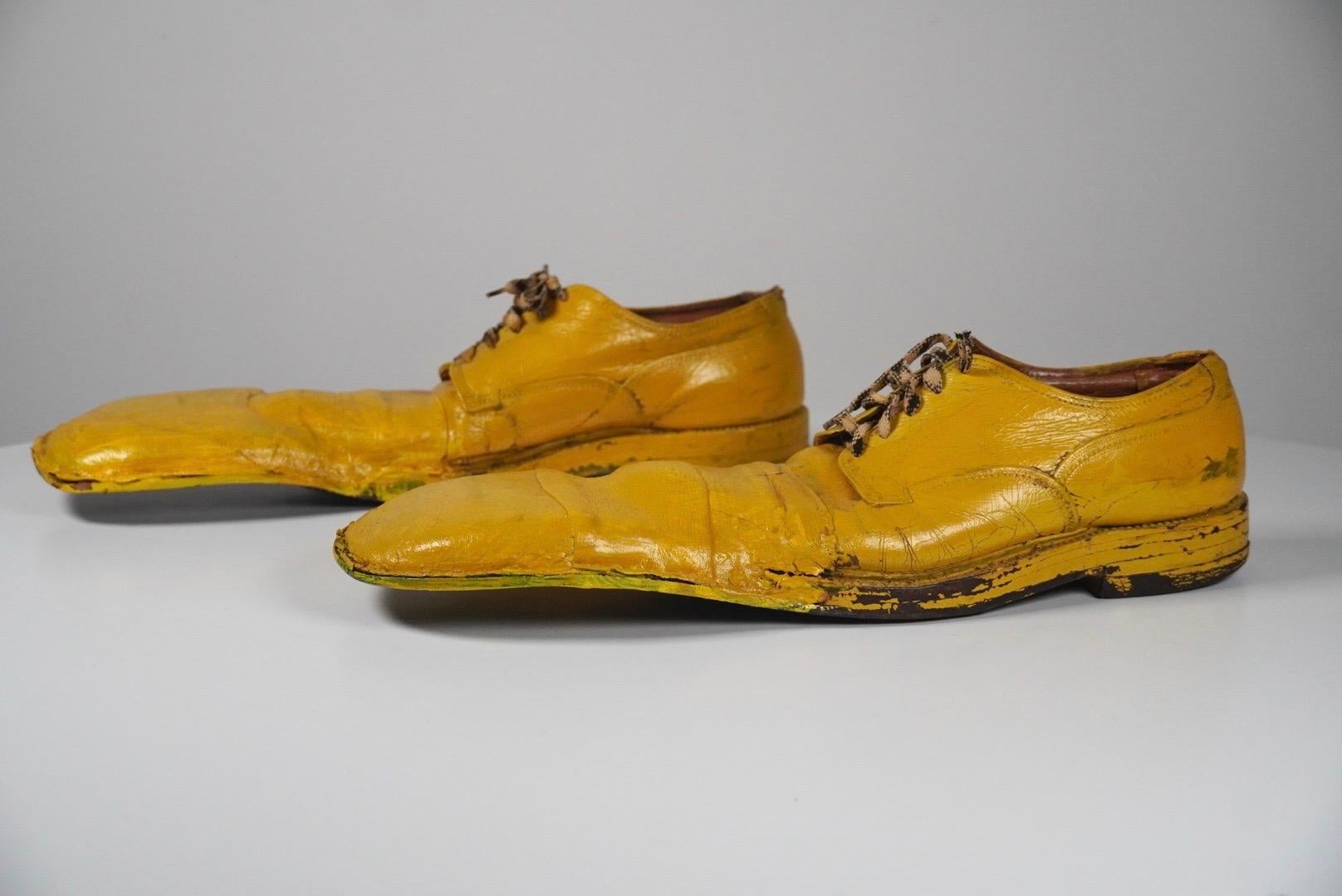 yellow clown shoes