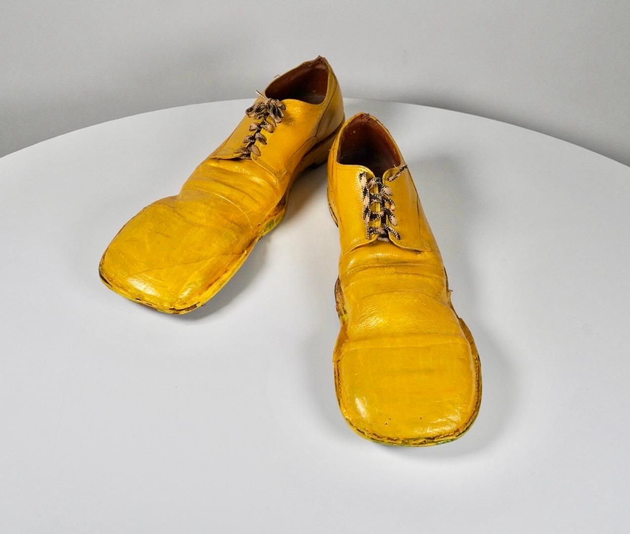 Other Vintage 1950s Yellow Leather Clown Shoes