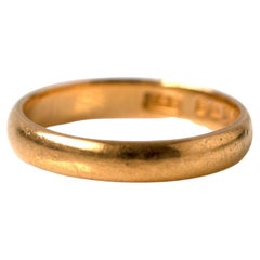 Antique 1951 22ct Gold Wedding Band Ring