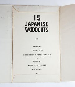 Vintage 1952 15 Japanese Woodcuts Nisei Progressives