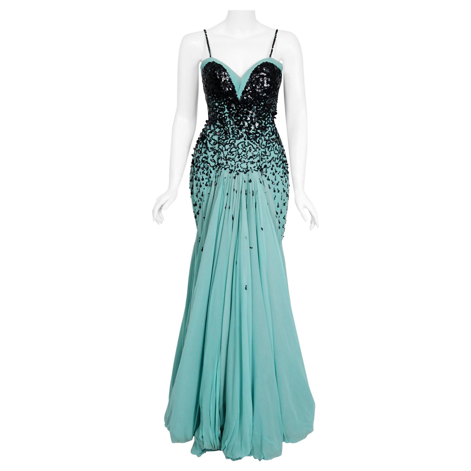 silk gown with jacket