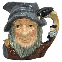 Vintage 1954 Royal Doulton Rip Van Winkle D6438 Caraffa in porcellana con personaggio Toby