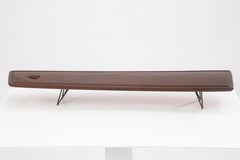 Vintage 1955 Johannes Aasbjerg Danish Solid Teak Lunch Board with Hairpin Legs