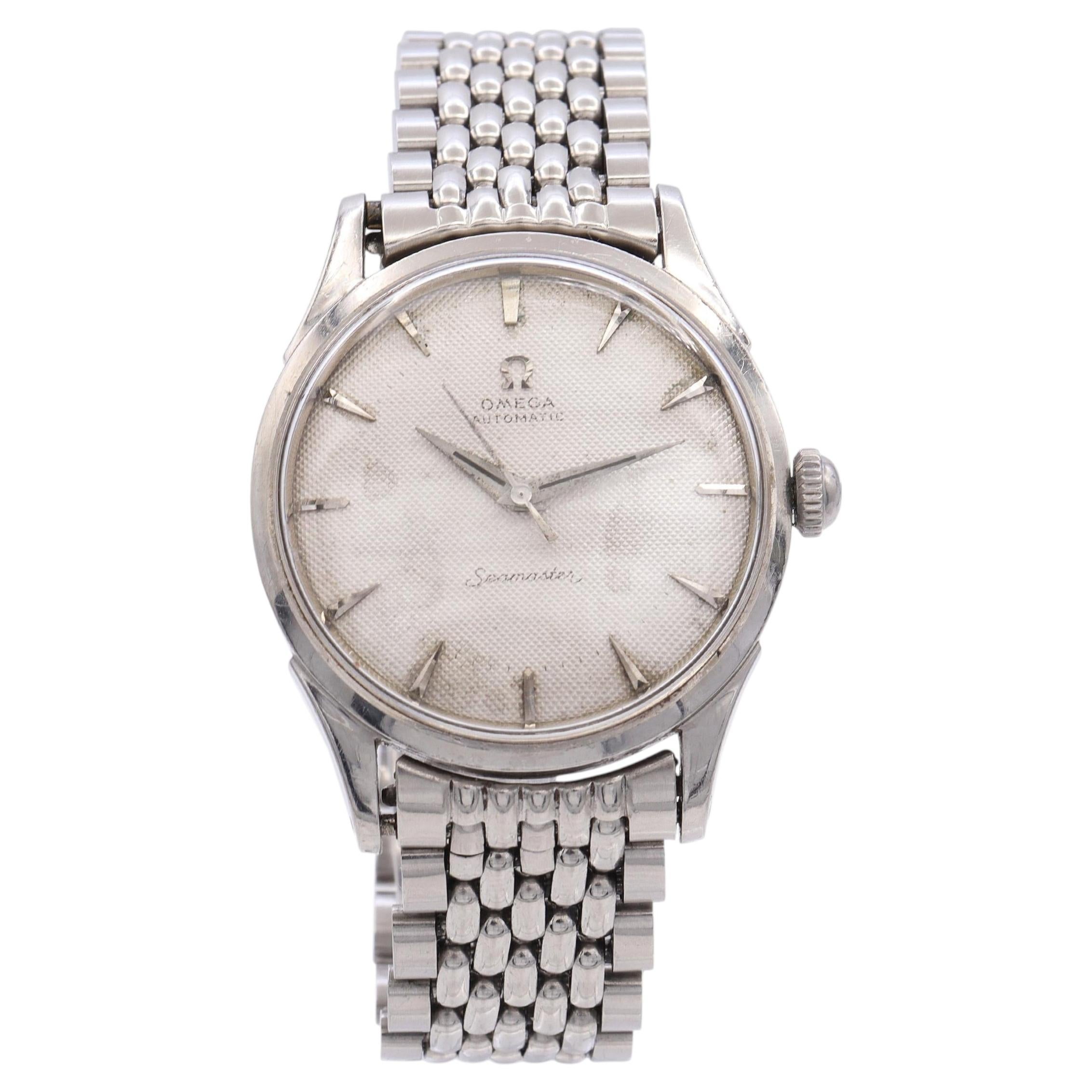 Vintage 1957 Omega Seamaster Stainless Steel Automatic Watch Ref. 2635-10SC