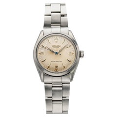 Vintage 1957 Rolex Oyster Super Precision 6480 Steel White Dial Manual 34mm
