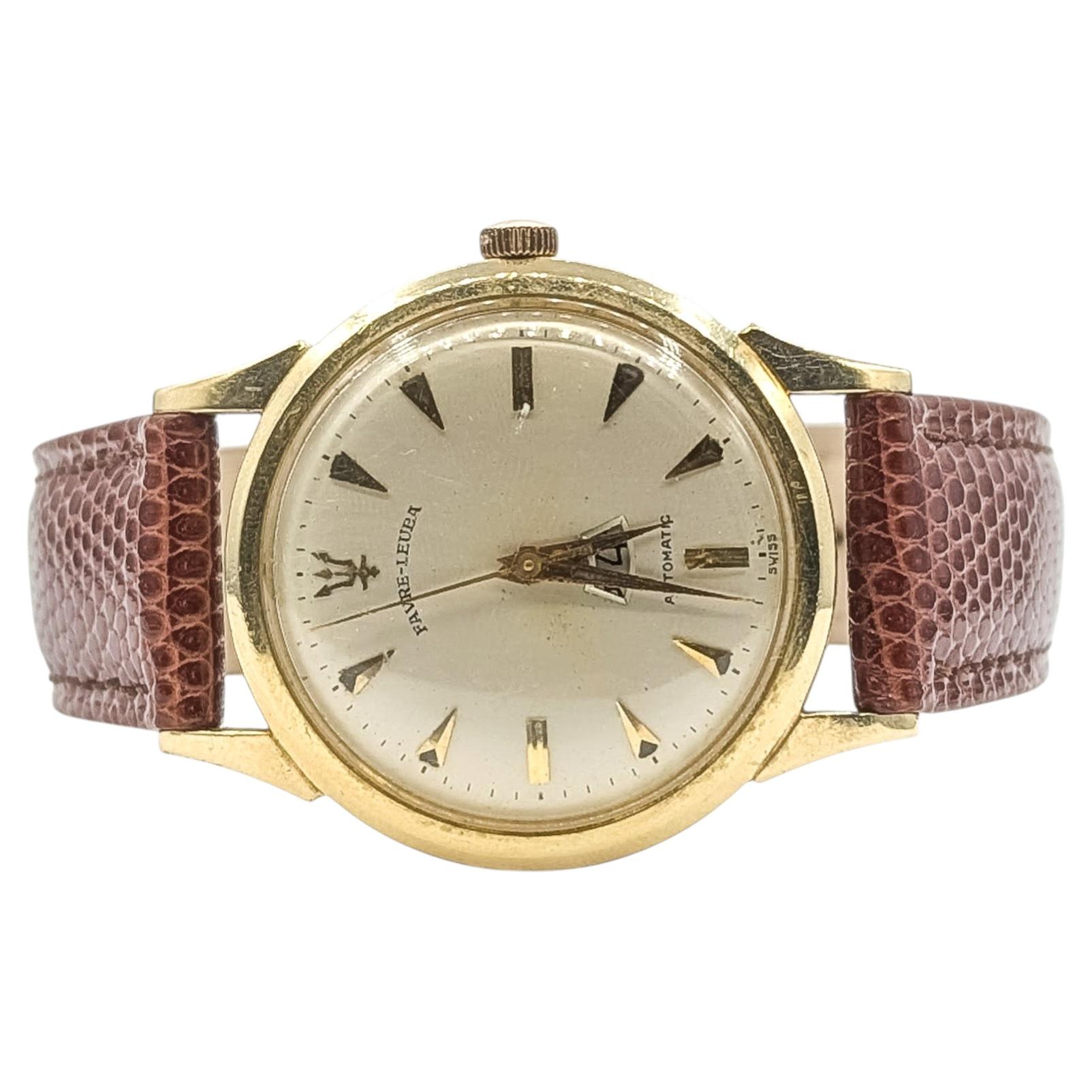 Vintage 1958 Favre-Leuba Automatic Watch in Stainless Steel