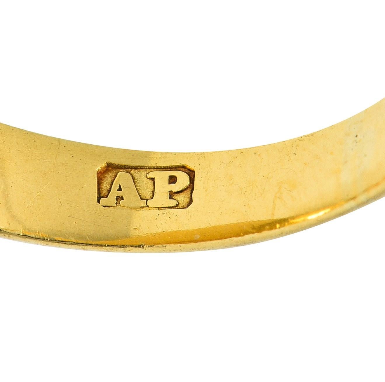 Vintage 1959 18 Karat Yellow Gold Heraldic Lion Intaglio Men's Signet Ring 2