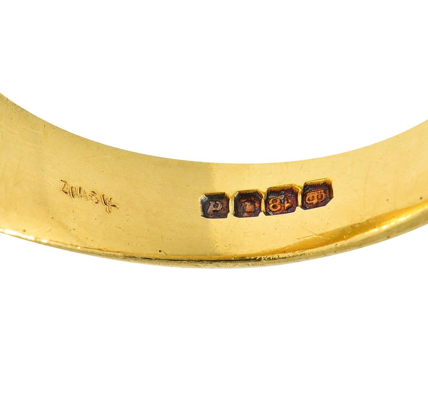 Vintage 1959 18 Karat Yellow Gold Heraldic Lion Intaglio Men's Signet Ring 3