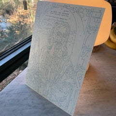 Vintage 1959 Paint by Number Jesus Panel Unfinished Blank Appropriated Artwork