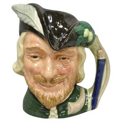 Vintage 1959 Royal Doulton Robin Hood D6527 Porcelain Toby Character Jug Mug