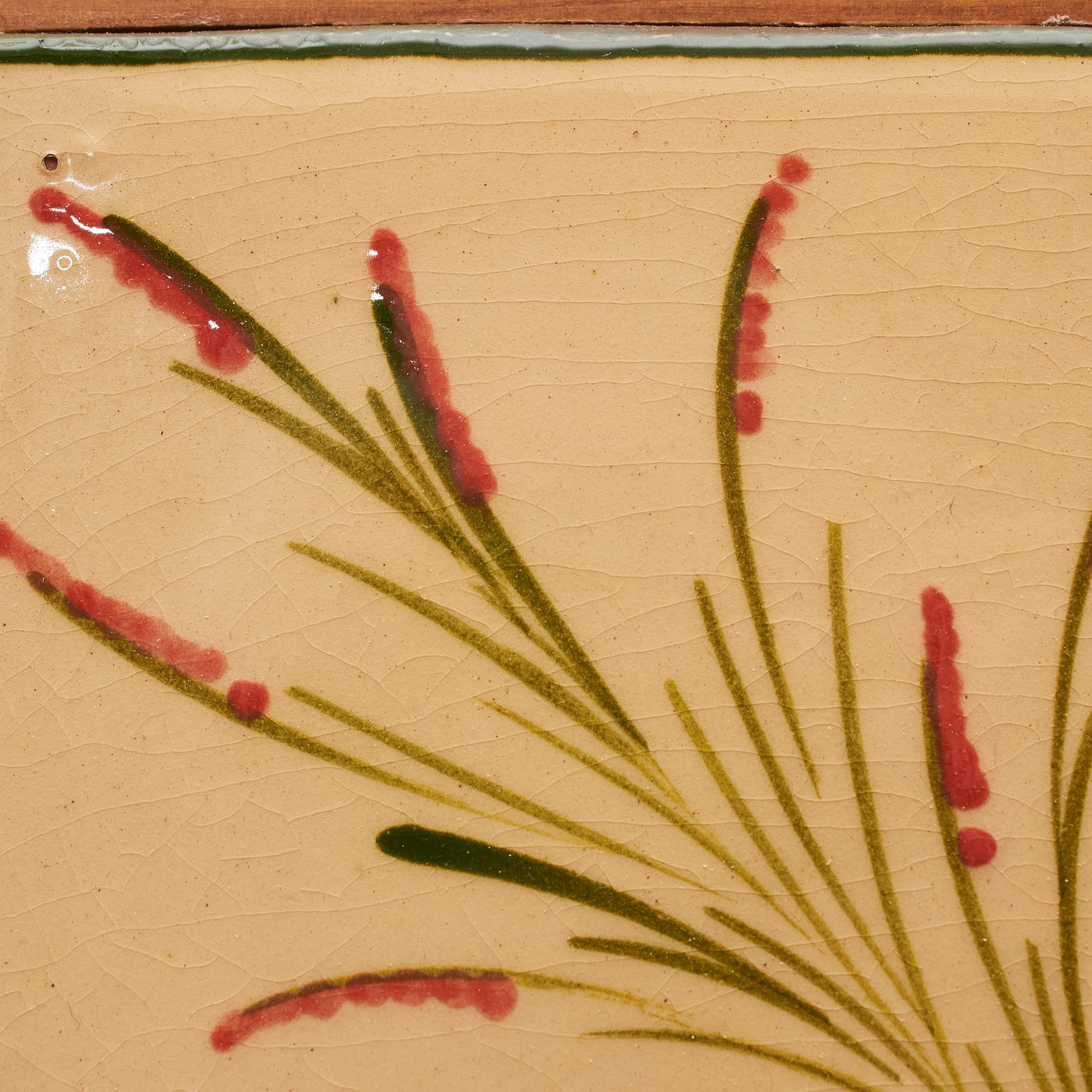 Colgador Vintage 1960 Artista Catalán Diaz Costa Cerámica Pintada a Mano y Madera en venta 2