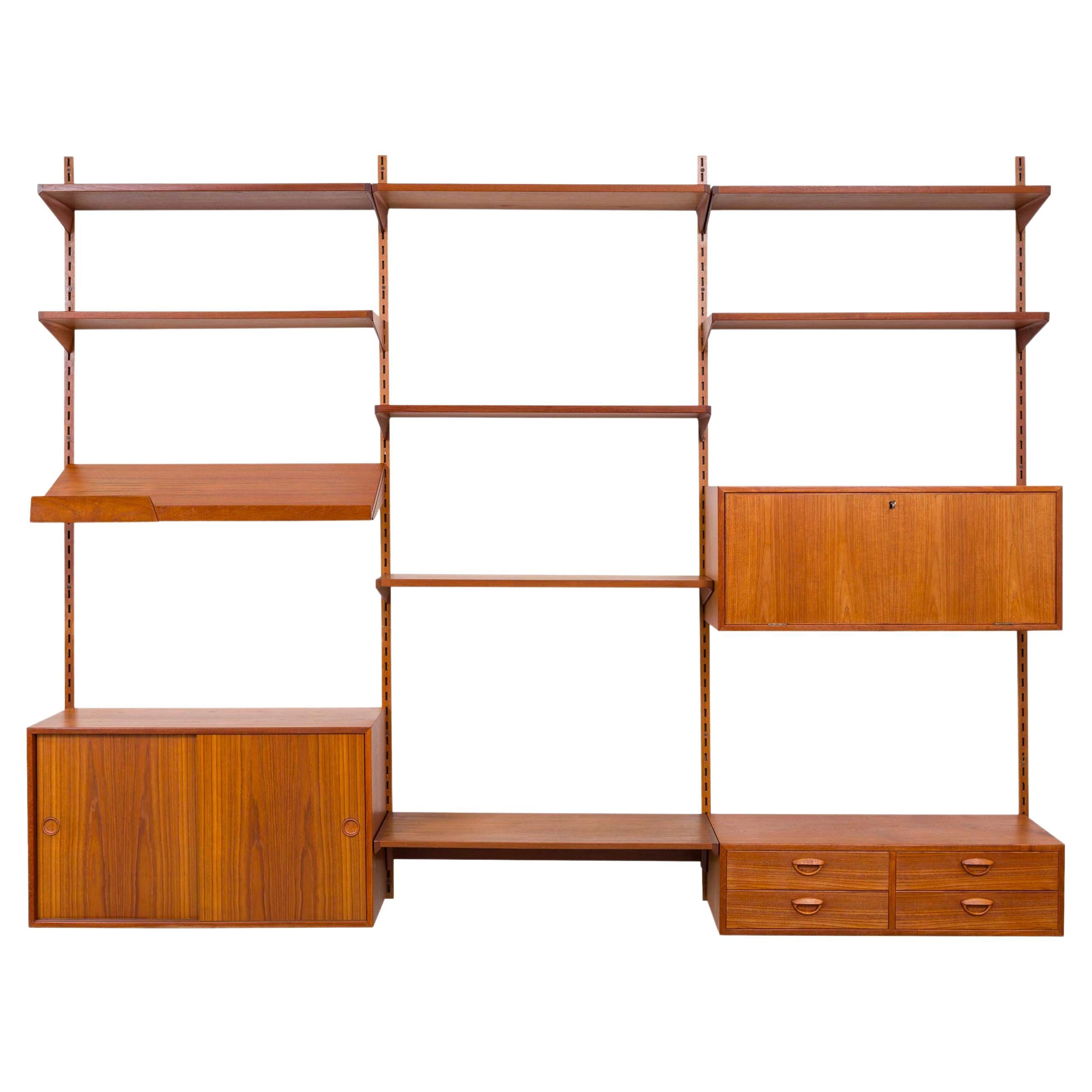 Vintage 1960 Kai Kristansen Teak Wall System 