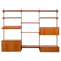 Vintage 1960 Kai Kristiansen Sistema de pared de teca
