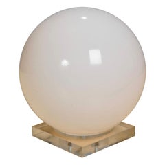 Vintage 1960 Lucite Globe Table Lamp