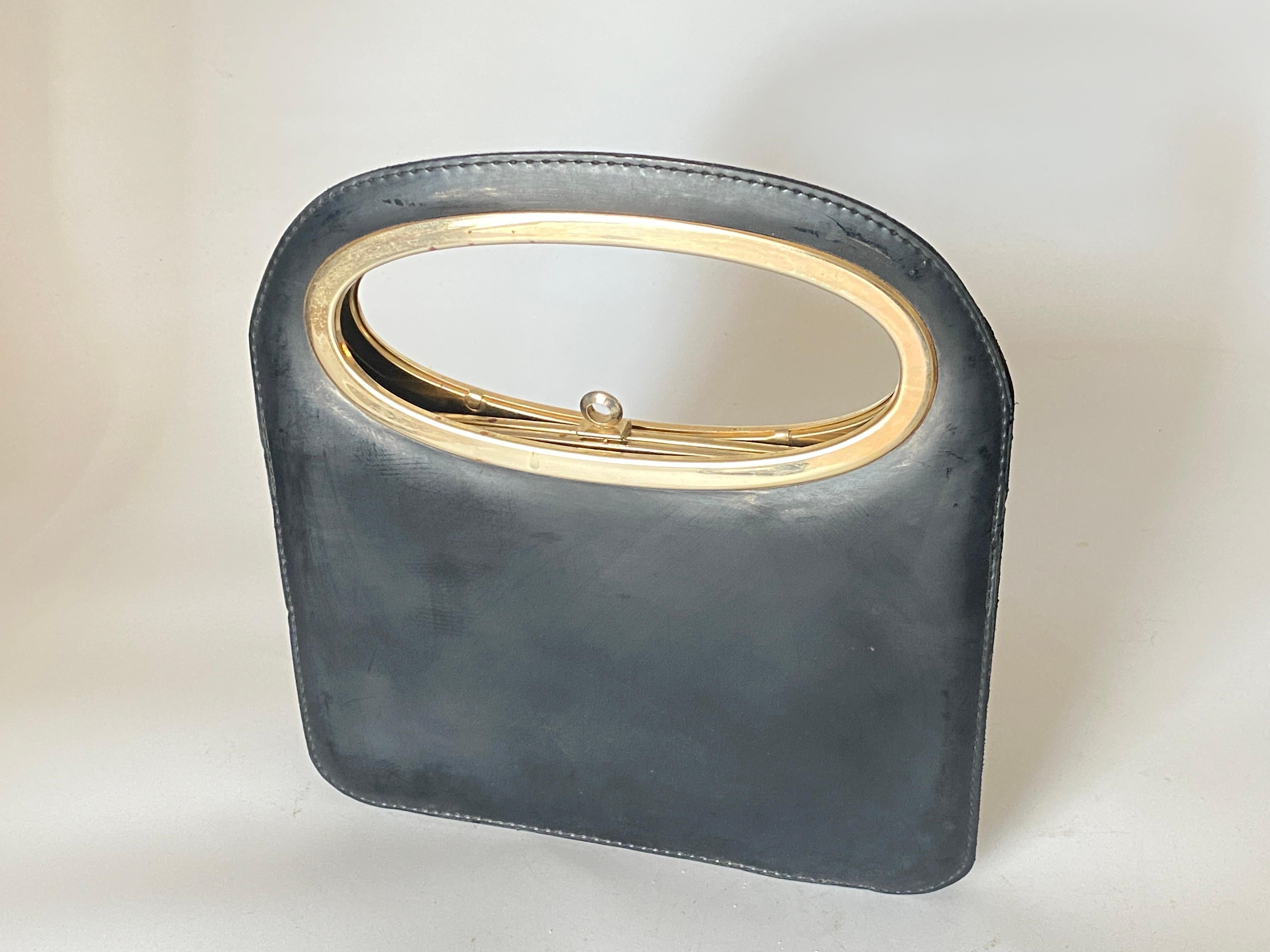 Mid-20th Century Vintage 1960 Purse Ladies Clutch Hand Bag, France, 1960 For Sale