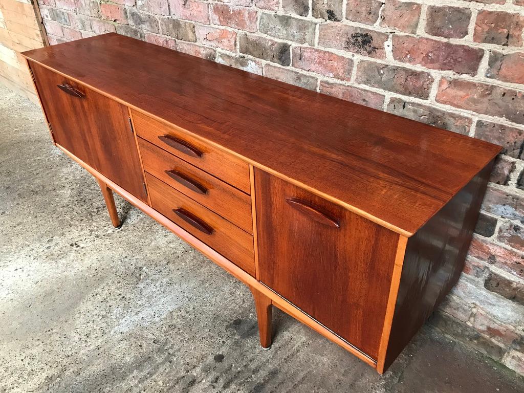 Vintage 1960 Retro Teak Sideboard or Credenza with cocktail cupboard by Jentique For Sale 1
