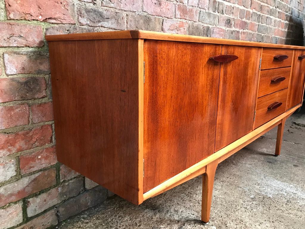 Vintage 1960 Retro Teak Sideboard or Credenza with cocktail cupboard by Jentique For Sale 3