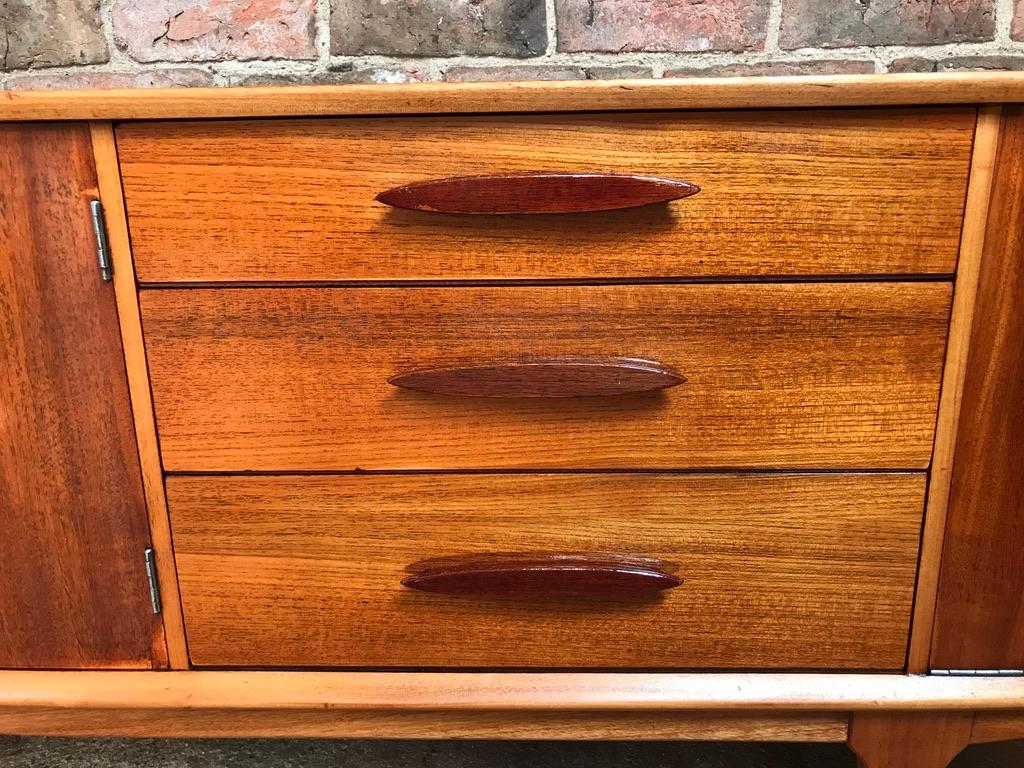 Vintage 1960 Retro Teak Sideboard or Credenza with cocktail cupboard by Jentique For Sale 4