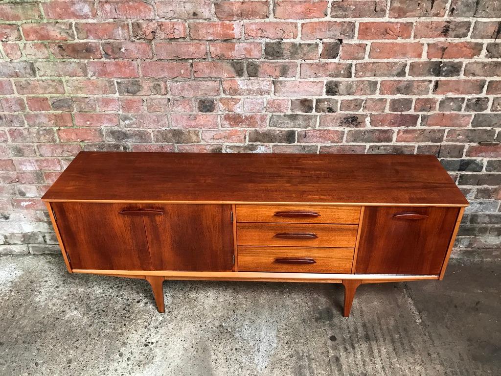 British Vintage 1960 Retro Teak Sideboard or Credenza with cocktail cupboard by Jentique For Sale