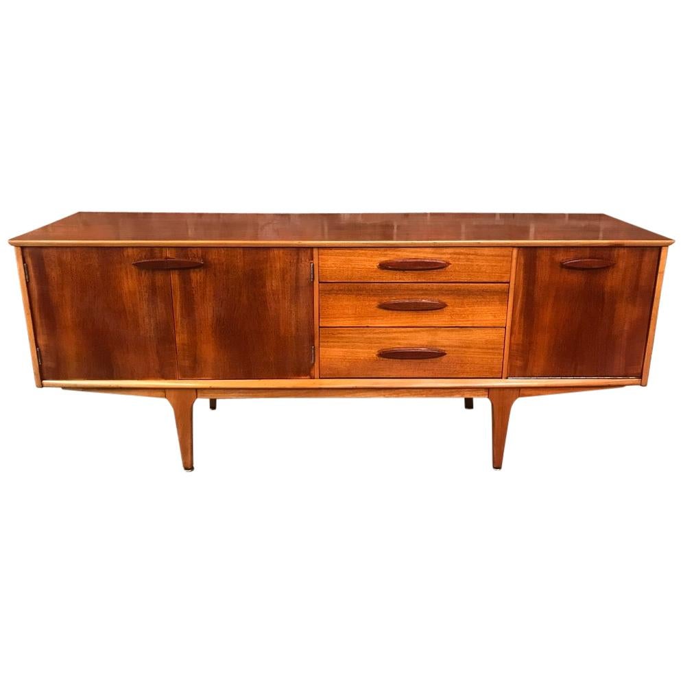 Vintage 1960 Retro Teak Sideboard or Credenza with cocktail cupboard by Jentique For Sale