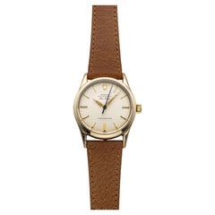 Rolex Air-King 5500 vintage de 1960, plaqué or, cadran blanc mat, automatique, 34 mm