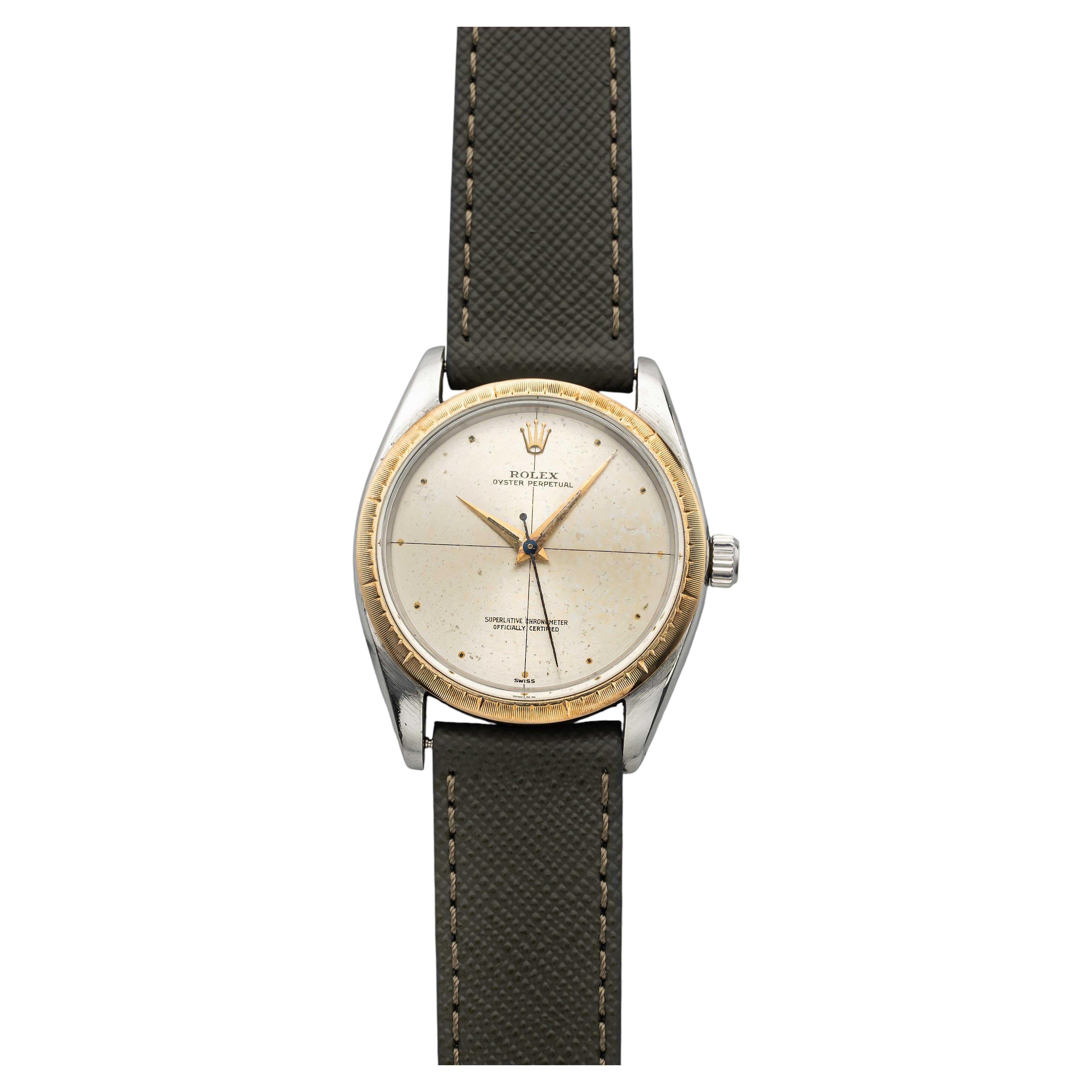 Rolex Zephyr Oyster Perpetual de 1960, modelo 1008, con esfera TT Crosshair y movimiento automático, 34 mm