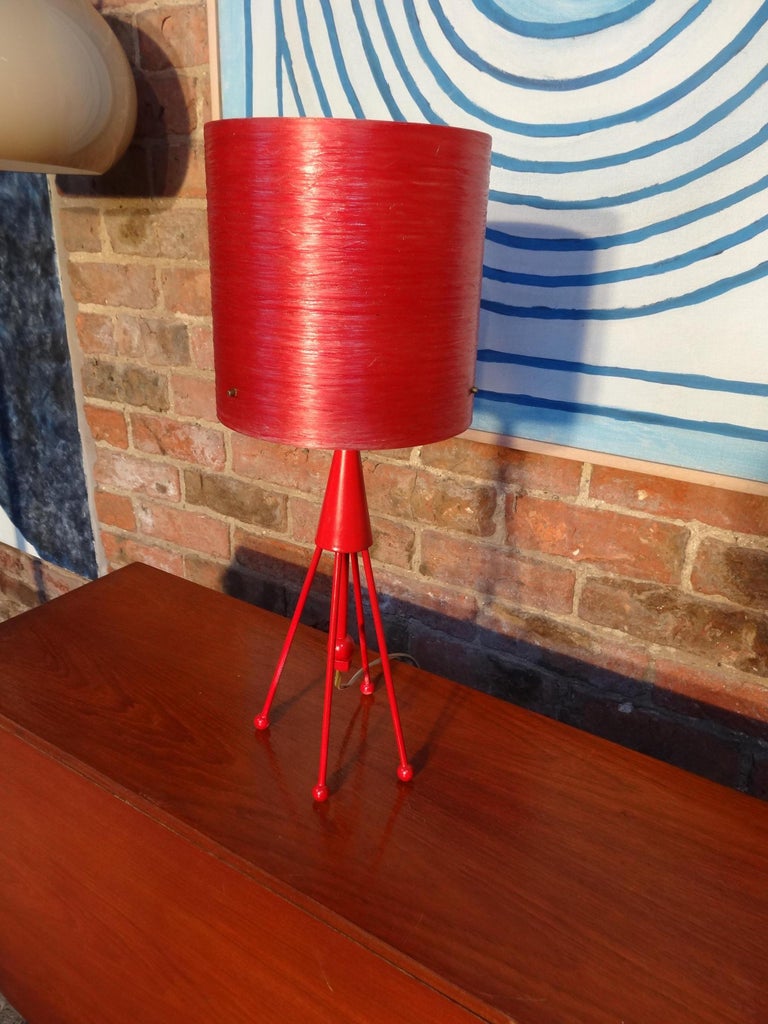 Vintage 1960 Super Retro Metal Red 'Rocket' Table Lamp For Sale at ...