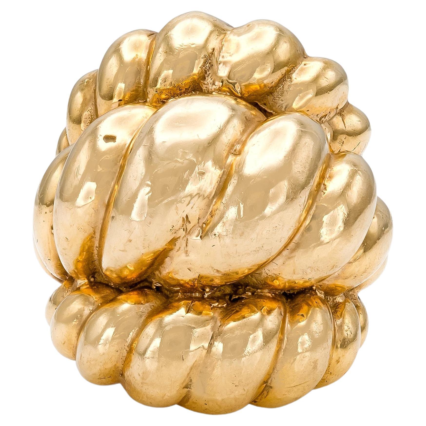 Vintage 1960s 14k Gold Shrimp Style Ring