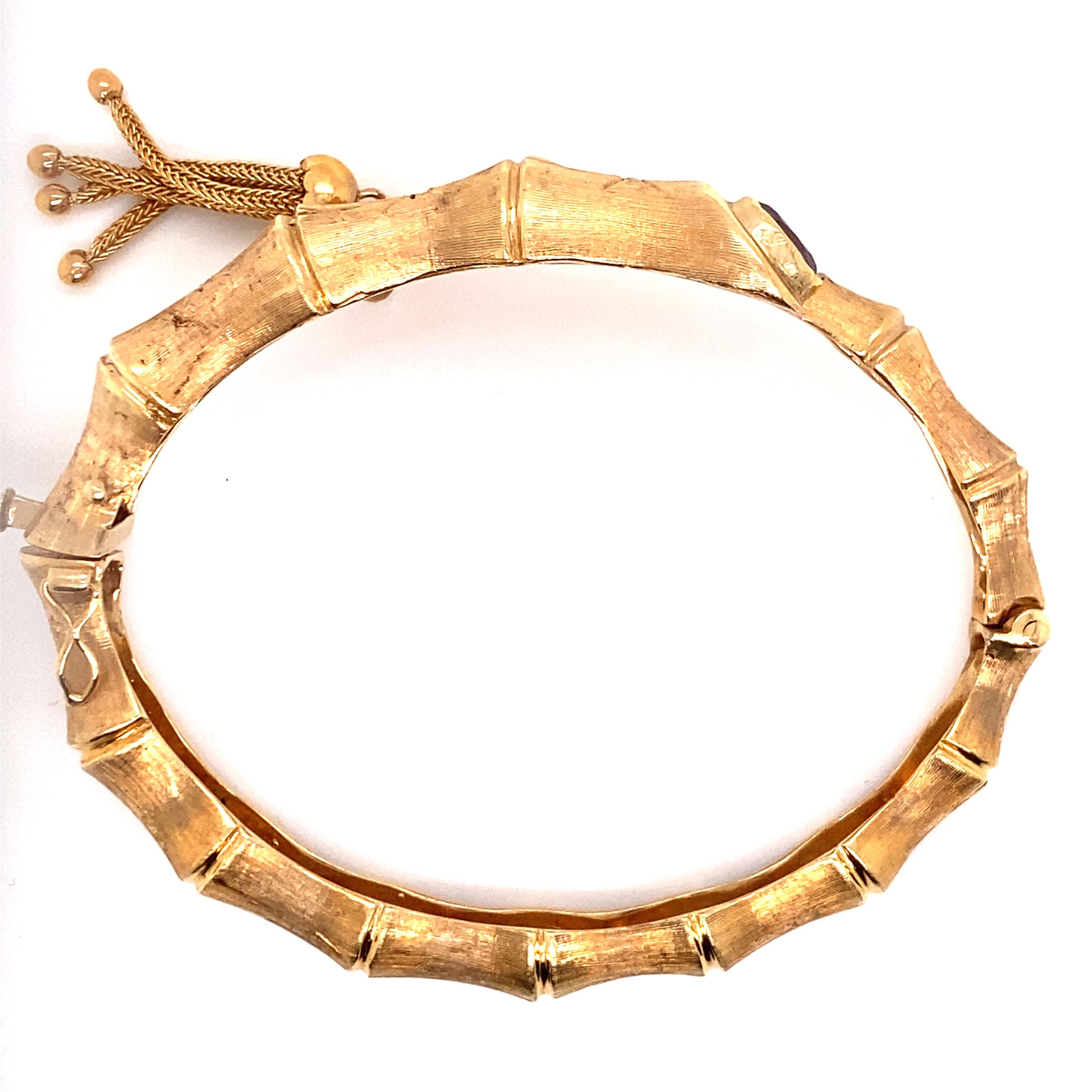 14k gold bamboo bracelet