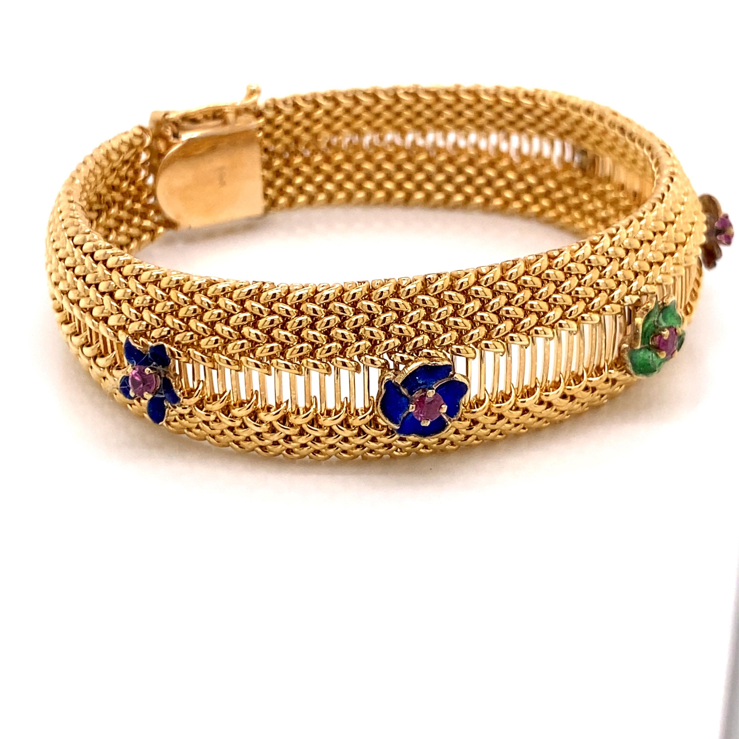 14k gold mesh bracelet