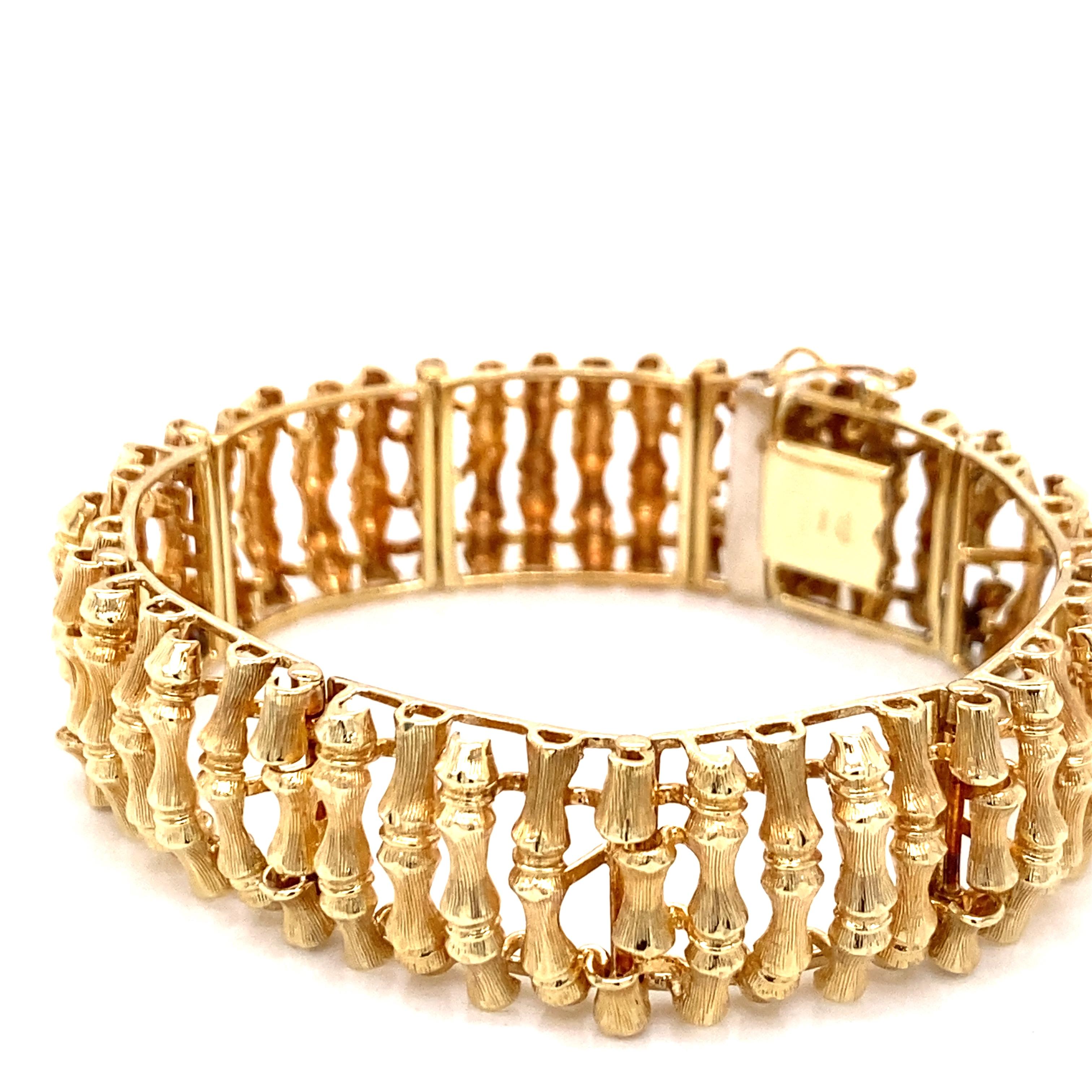 vintage gold bamboo bracelet