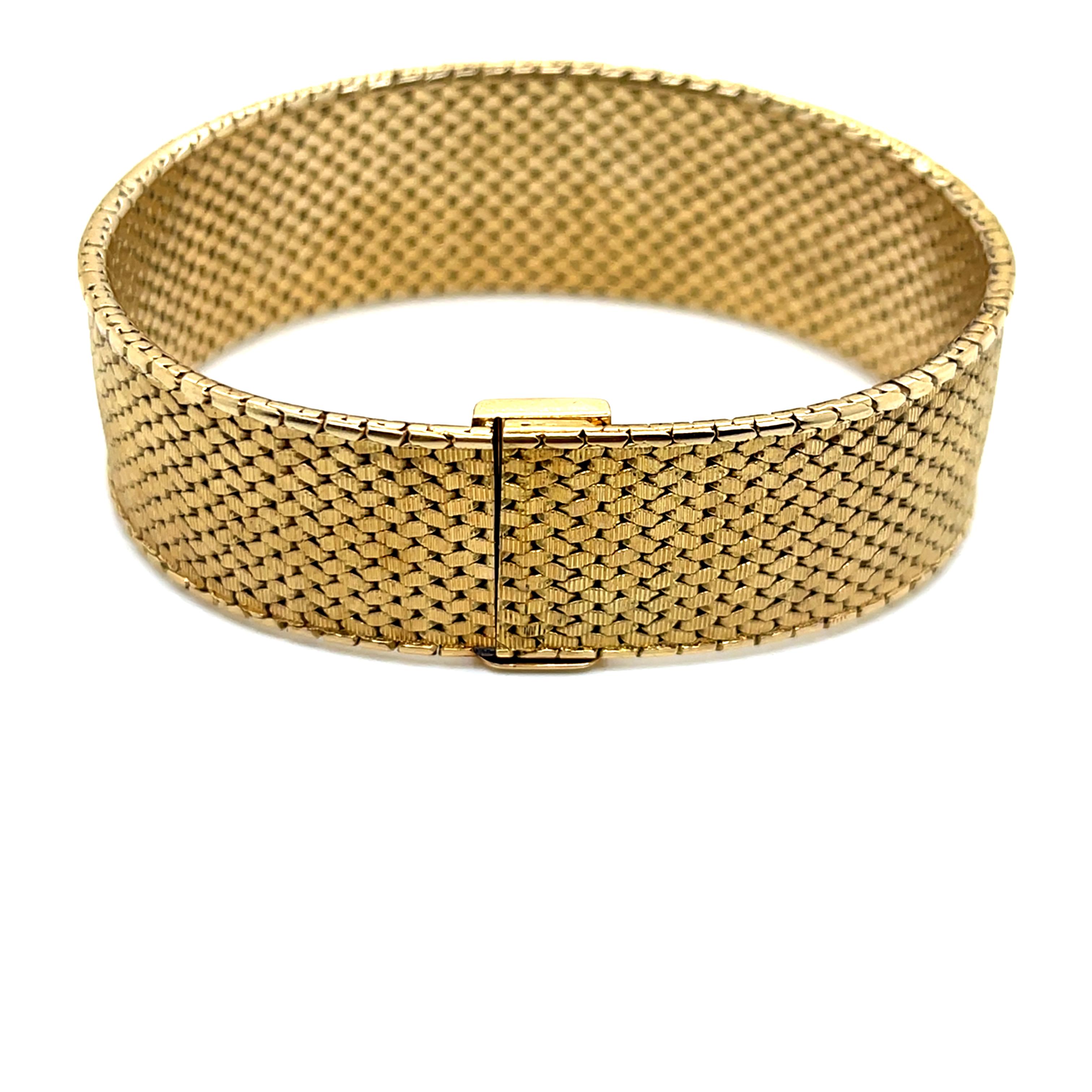 Donna Vintage By 1960 Bracciale a maglie larghe in oro giallo 14k in vendita
