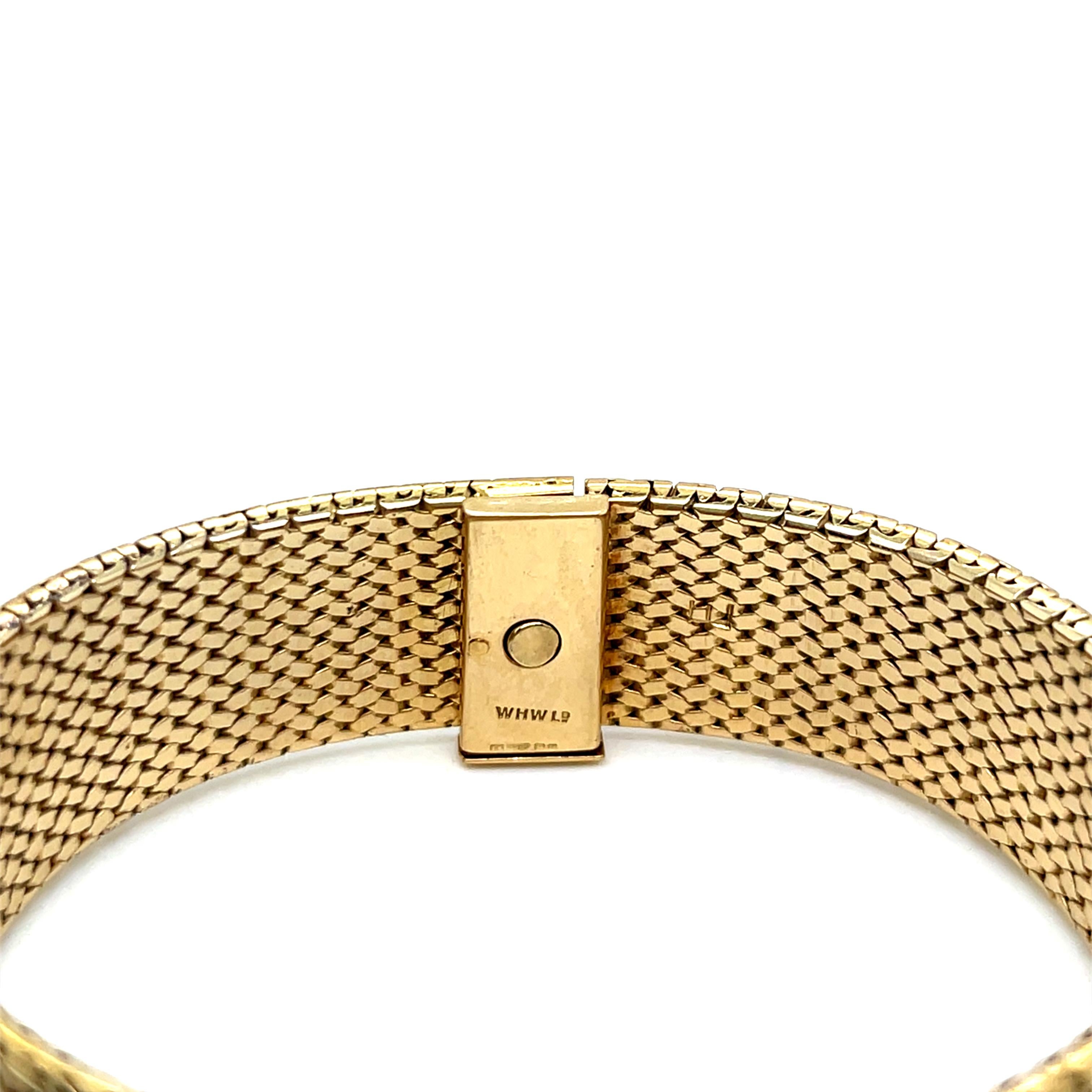 Vintage By 1960 Bracciale a maglie larghe in oro giallo 14k in vendita 2