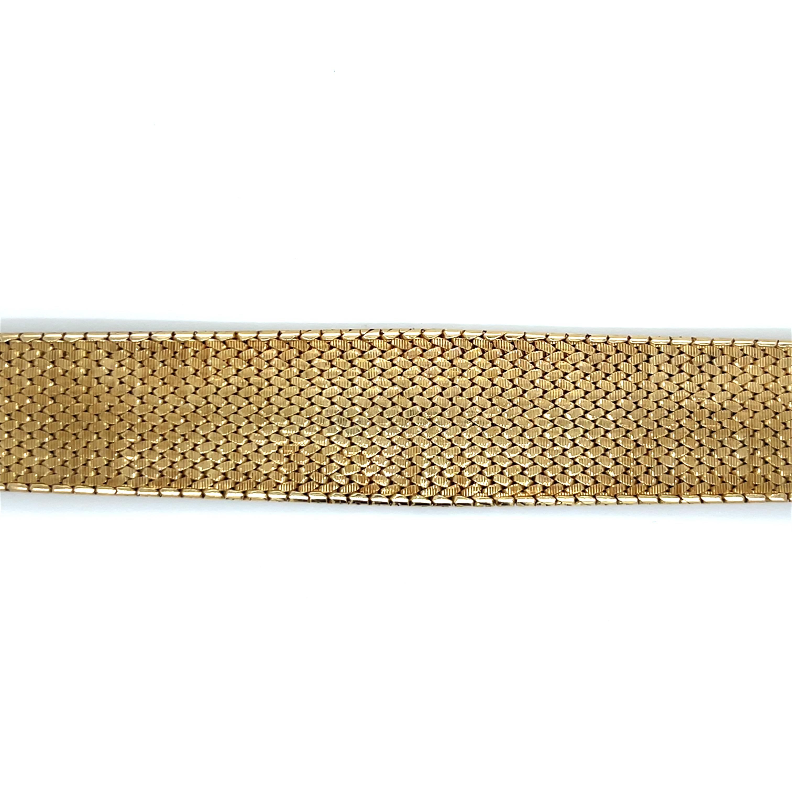 Vintage By 1960 Bracciale a maglie larghe in oro giallo 14k in vendita 3