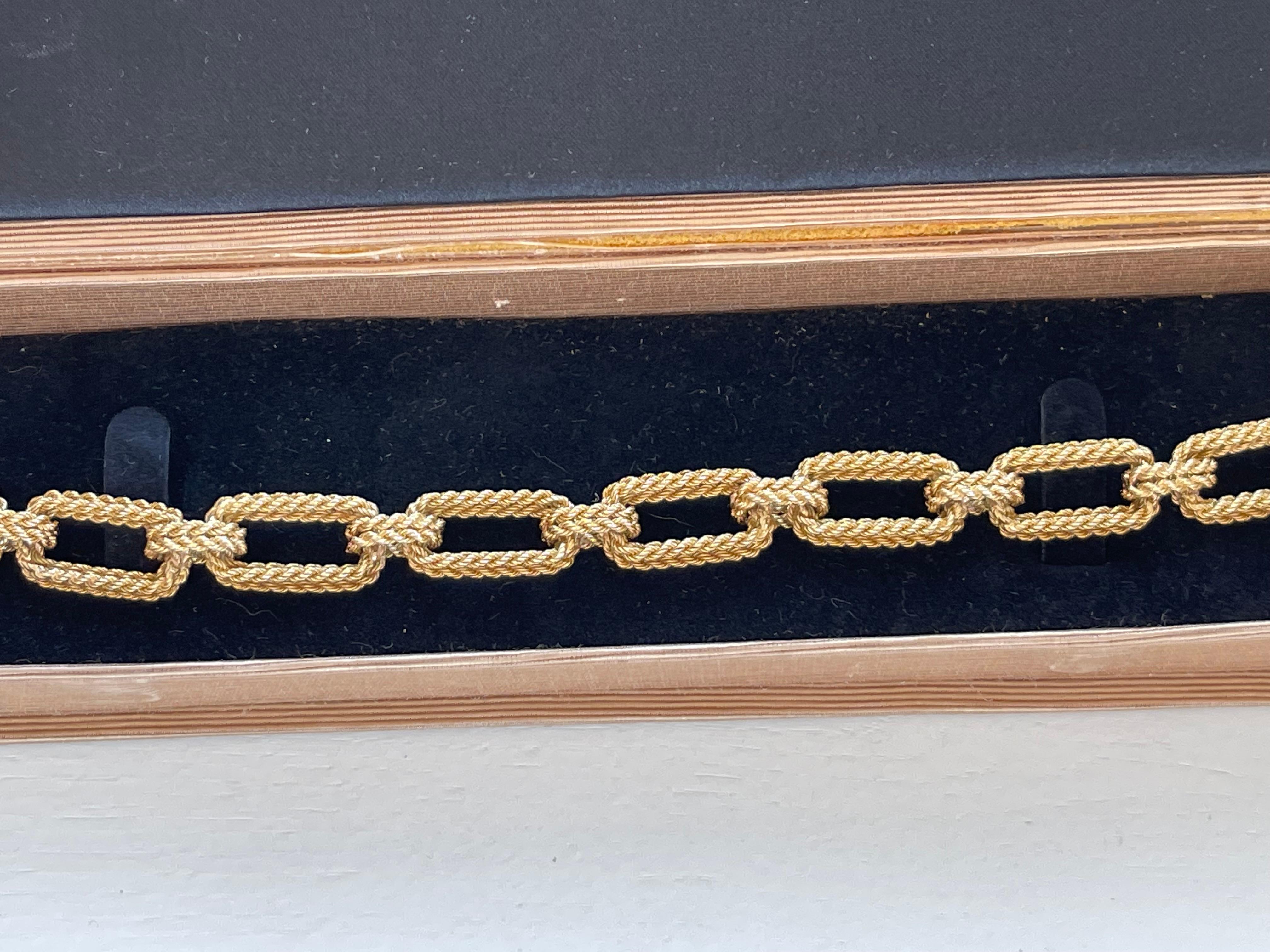 Vintage 1960s 18 K Yellow Gold Link Bracelet 2