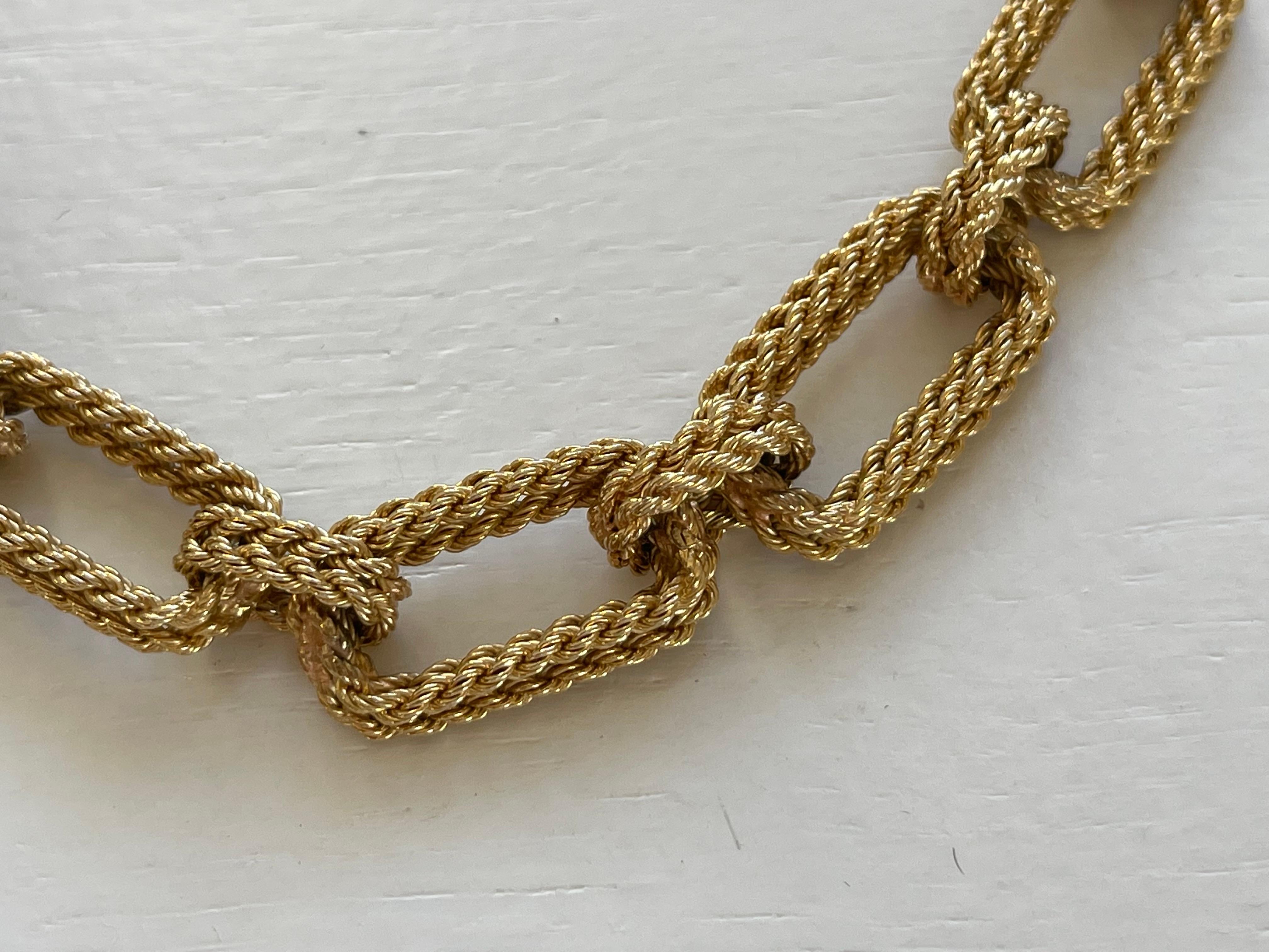 Vintage 1960s 18 K Yellow Gold Link Bracelet 3
