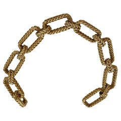 Vintage 1960s 18 K Yellow Gold Link Bracelet
